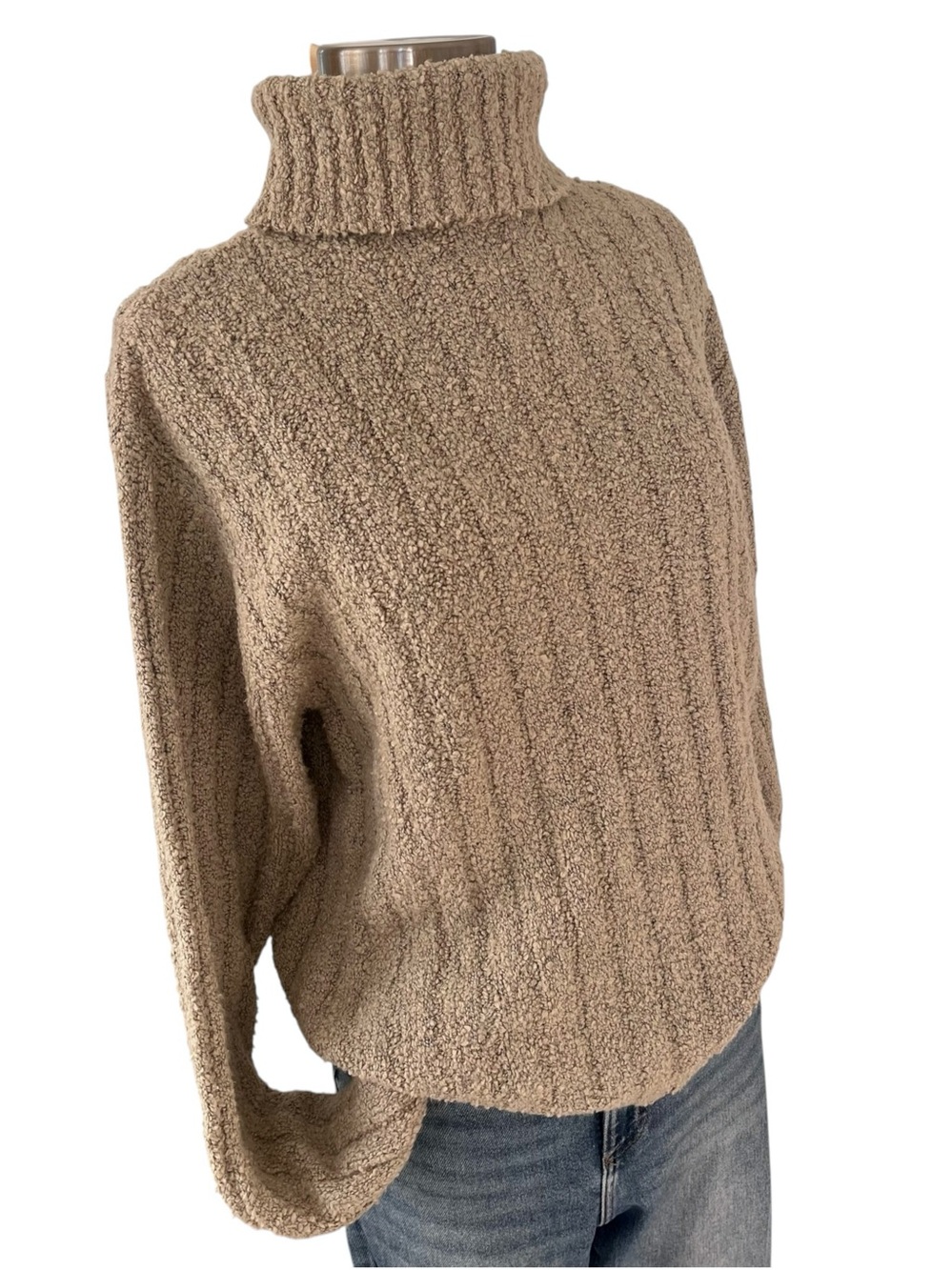 NWT Deadstock Vintage 90s Alps turtleneck sweater khaki M
